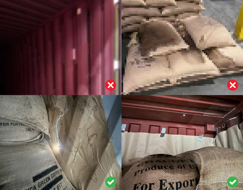 powerful cargo damage photos, cargo damage, cargo claims, cargo claims recovery, coffee, container damage, holed container, dry container, coffee export